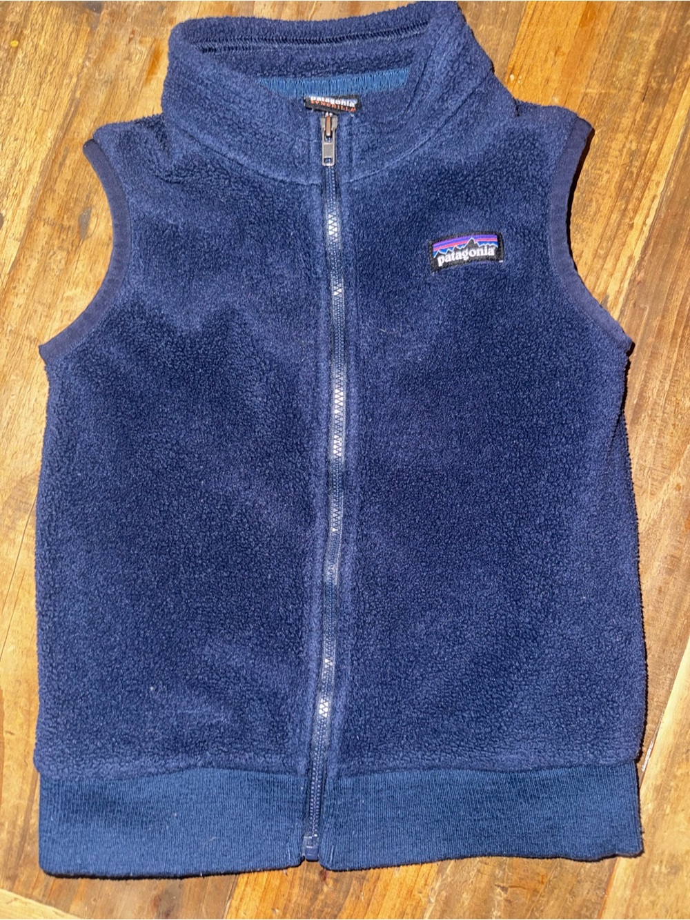 Patagonia Navy Blue Fleece Vest - Zip Front Sleeveless